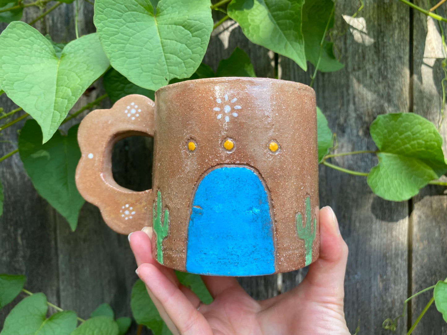 Flower Handle Adobe Mug
