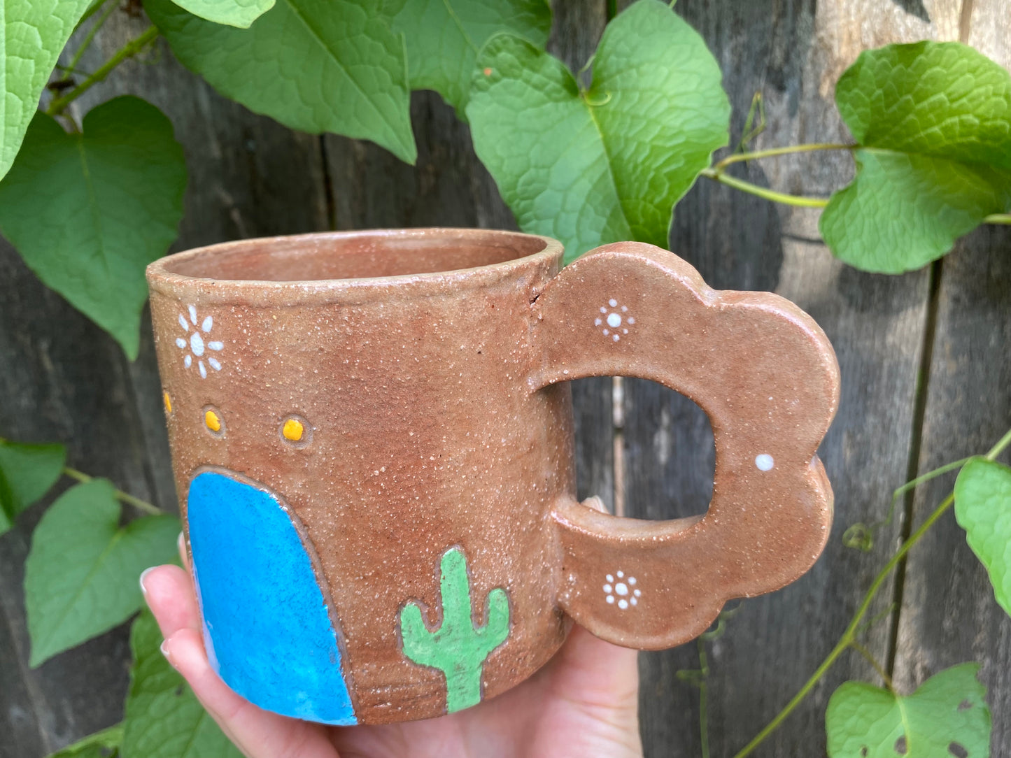 Flower Handle Adobe Mug